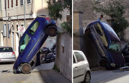 Bizarna nesreća u Puli: Sletio je s autom s dva metra visine