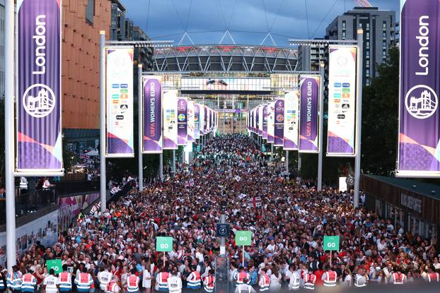 Fans gather for England v Germany in the Women's Euro 2022 final