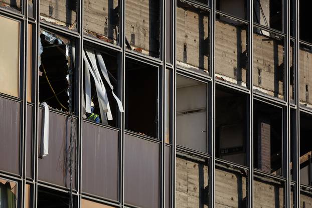 Zagreb: Radnici u Vjesnikovom neboderu