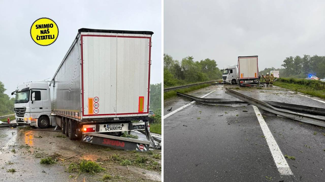 Kaos na A1: Kamionom probio ogradu, blokiran promet prema Karlovcu. Kolona 3 kilometra