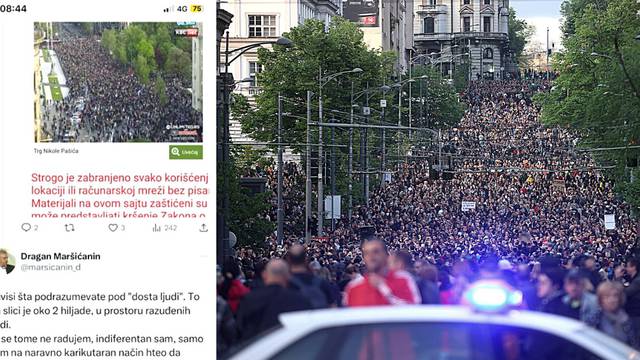 Panika Vučićevih medija, kao u doba Miloševićeve propagande: 'Na ovoj slici je 2000 ljudi'