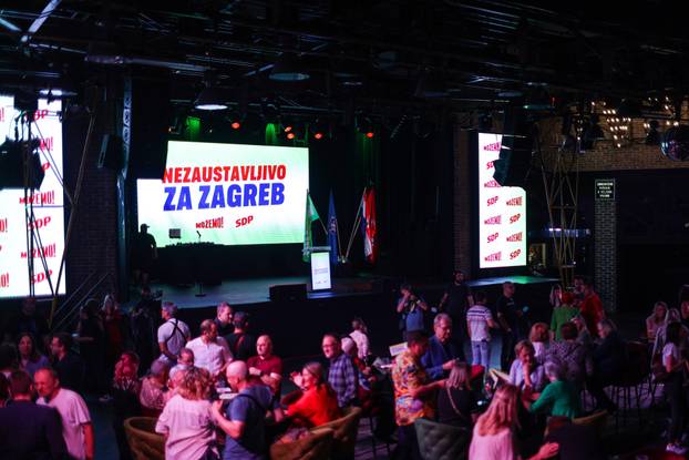 Zagreb: Doček izbornih rezultata u stožeru stranke Možemo! i SDP-a