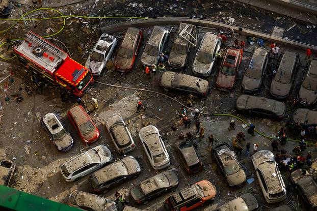 Aftermath of Russian missile strikes, amid Russia’s attack on Ukraine, in Kyiv