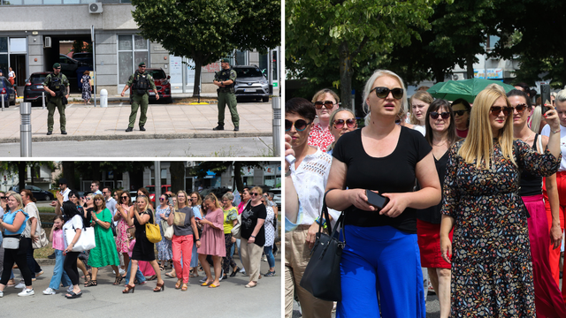 VIDEO Pravosudni djelatnici su  prosvjedovali kod NSK nakon odluke Vlade o smanjenju plaća