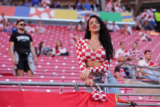Leipzig: Ivana Knoll na stadionu uoči susreta Hrvatske i Italije u 3. kolu skupine B na Europskom prvenstvu