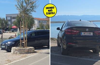 FOTO Parkirali BMW i Audi na plaži na Viru: Gospoda sigurno tako rade u Sloveniji i Austriji