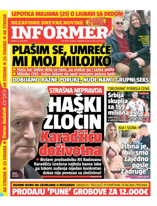'Presuda Karadžiću je zločin, osudili su cijeli srpski narod...'