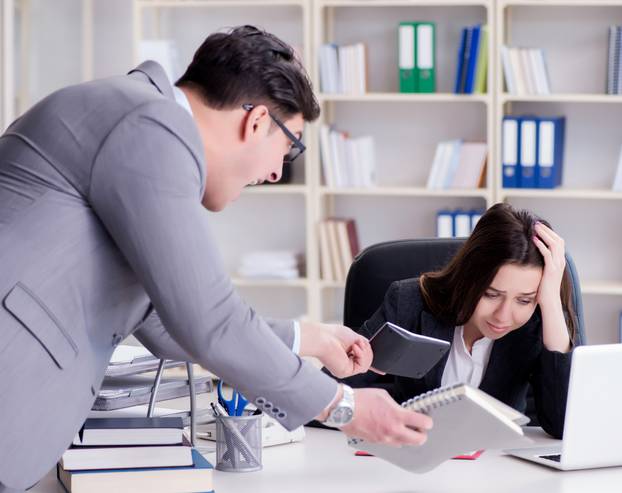 Office conflict between man and woman