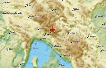 Nakon Zagreba, jutros je Rijeku pogodio potres od 2,7 Richtera