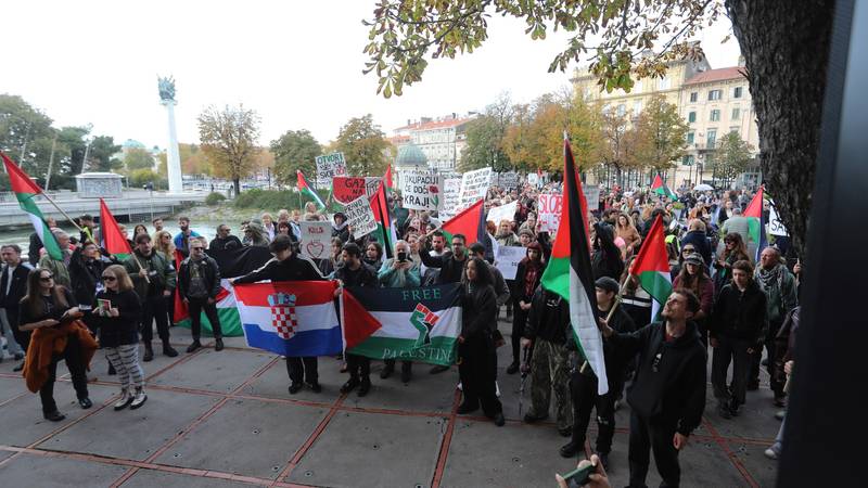 V Rijeki potekal protest v podporo Palestini