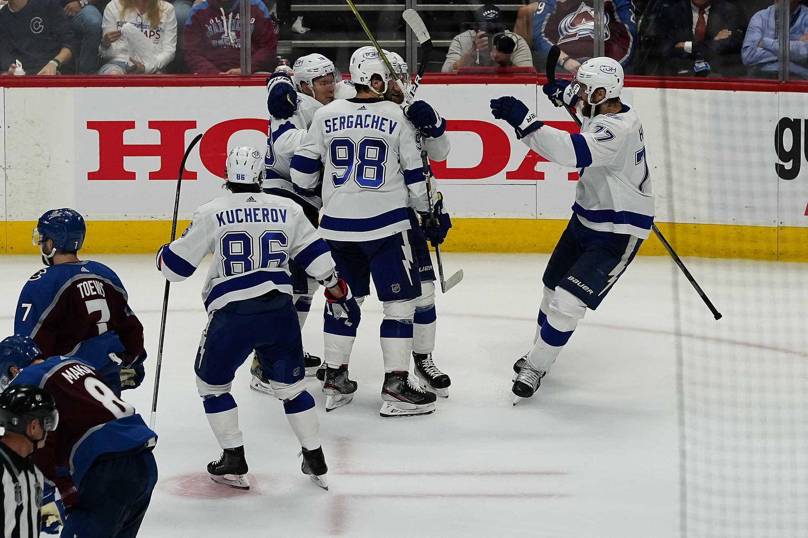 NHL: Stanley Cup Playoffs-Tampa Bay Lightning at Colorado Avalanche