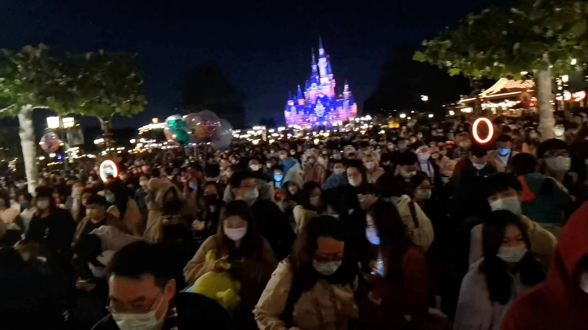 Crowd at Shanghai Disney Resort in Shanghai