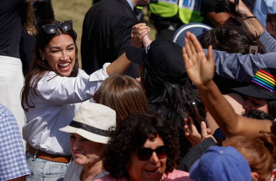U.S. Sen. Sanders and U.S. Rep. Ocasio-Cortez hold a rally in Los Angeles
