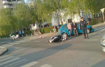 Zagreb: U sudaru s autom motociklist teško ozlijeđen