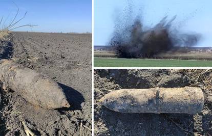 VIDEO U polju kod Ilače našao bombu iz Drugog svjetskog rata: Snimili kako su je uništili