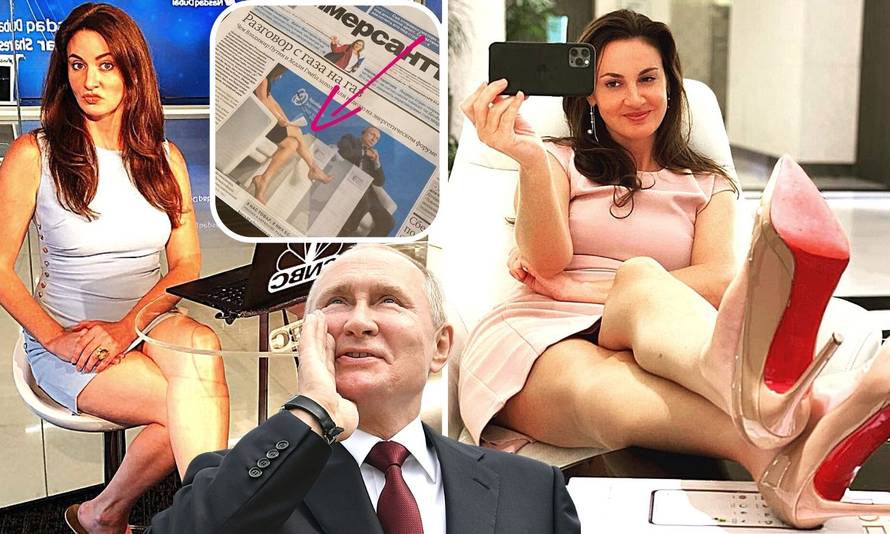 'Namazala se uljem. Ni čarape nije navukla': Tko je voditeljica koja je nogama zbunila Putina?