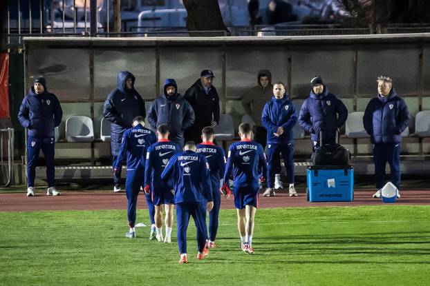Trening hrvatske nogometne reprezentacije na splitskom Poljudu