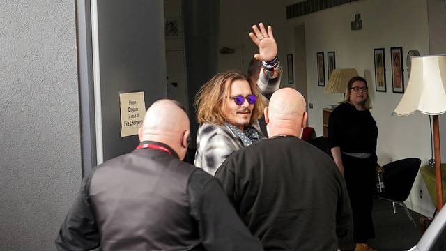 Actor Johnny Depp arrives at the Sage Gateshead, where he will appear on stage with Beck, in Gateshead