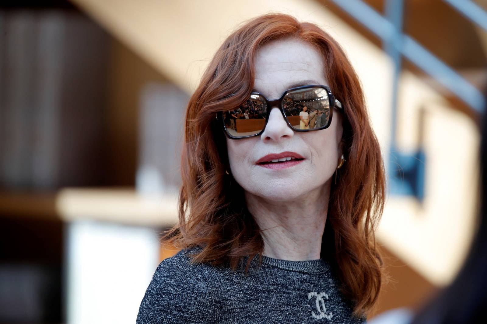 Isabelle Huppert arrives to attend the Chanel Haute Couture Fall/Winter 2019/20 collection show in Paris