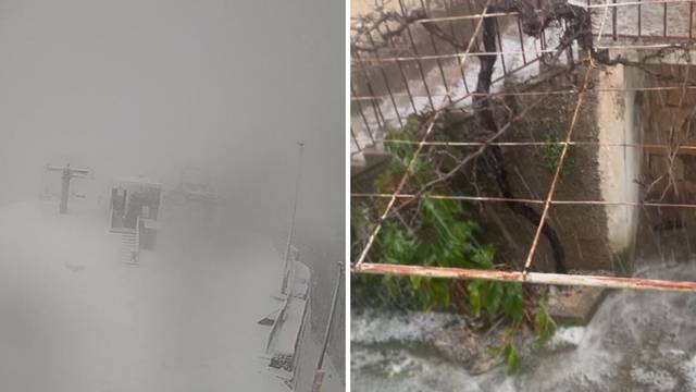 VIDEO Nevrijeme i poplava na Čiovu, snijeg pada na Zavižanu! Upalili alarm za opasno vrijeme