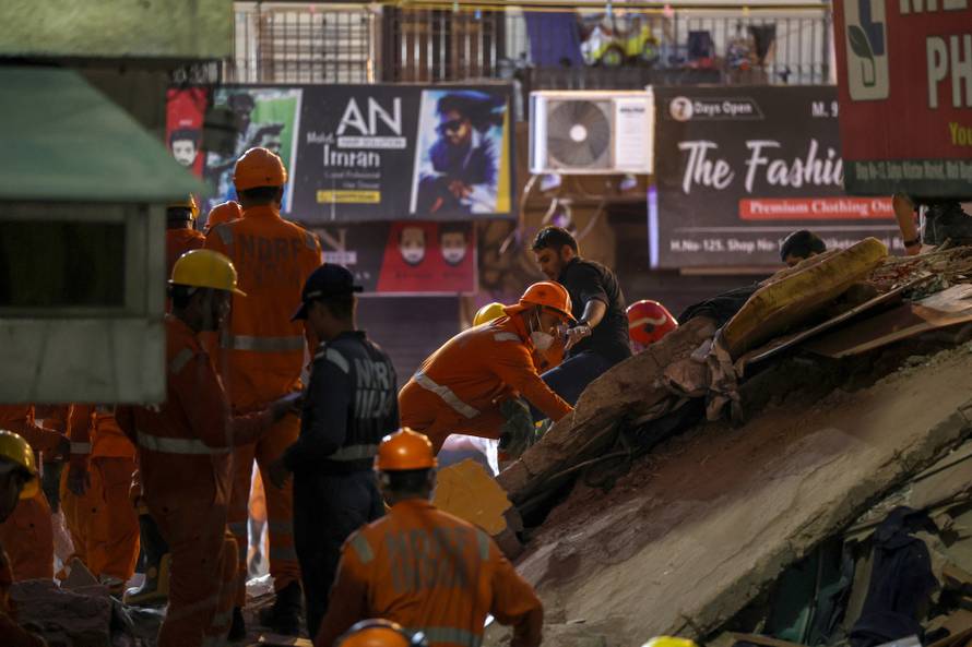 Building collapse in New Delhi