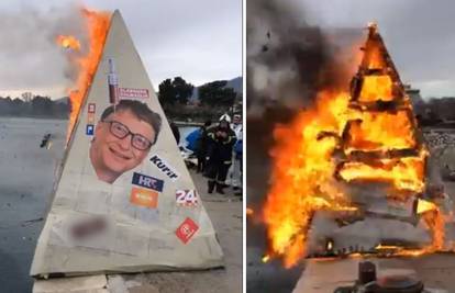 U Kaštel Sućurcu zapaljeni Bill Gates, masoni i medijske kuće
