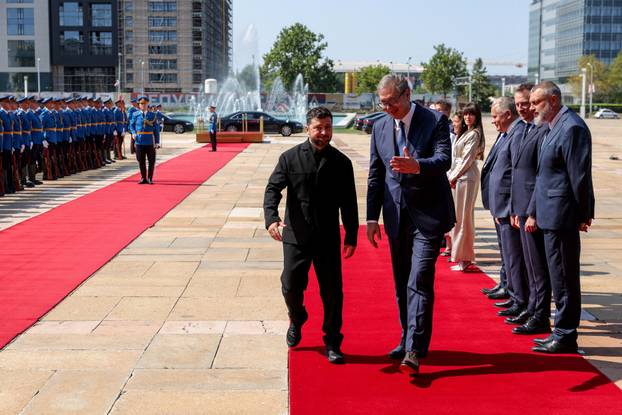 Ukrainian President Volodymyr Zelenskiy visits Serbia