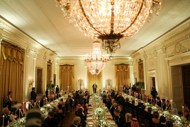 U.S. President Donald Trump hosts dinner for Saudi Crown Prince Mohammed bin Salman, at the White House in Washington
