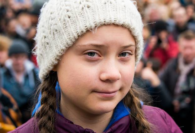 Climate activist Greta Thunberg in Hamburg