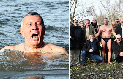 FOTO Zvonimir se već 17 godina kupa na Silvestrovo u rijeci Savi