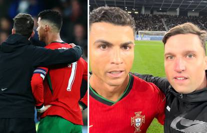 Ronaldo dobio poljubac usred utakmice u Ljubljani pa živčan gestikulirao sucu: 'Dva penala!'