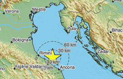 Novi potres u Jadranskom moru, magnituda 4,0 po Richteru