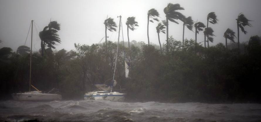 Boats are seen at a marina in Coconut Grove as Hurricane Irma arrives at south Florida, in Miami
