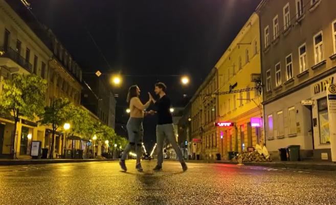 Zaplesali praznim zagrebačkim ulicama: 'Ovo je poklon Gradu'