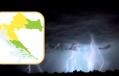 Upaljen žuti meteoalarm: DHMZ upozorava na opasno vrijeme i tuču u četiri hrvatske regije