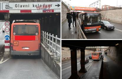 Probao, nije uspio: Vozač busa zapeo u podvožnjaku. Djecu su izvlačili kroz prozor na ulicu