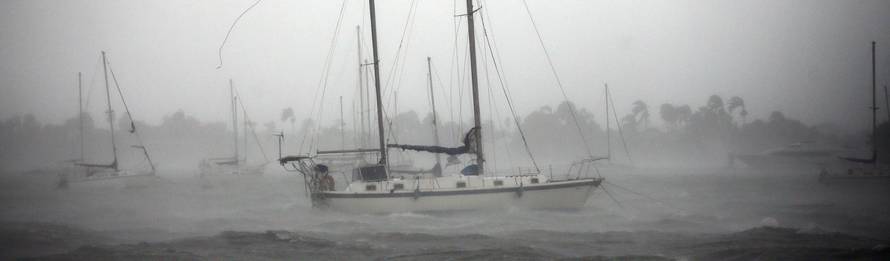 Boats are seen at a marina in South Beach as Hurricane Irma arrives at south Florida, in Miami Beach, Florida
