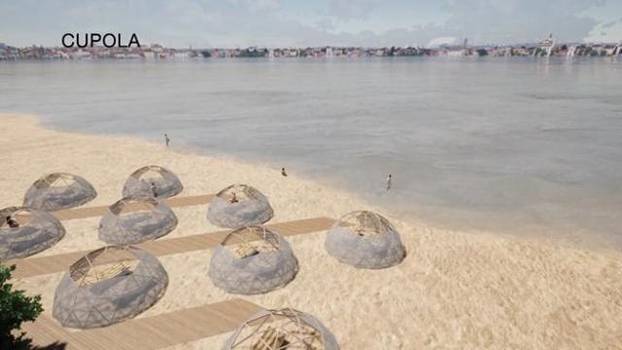 Kupole za plažu od bambusa