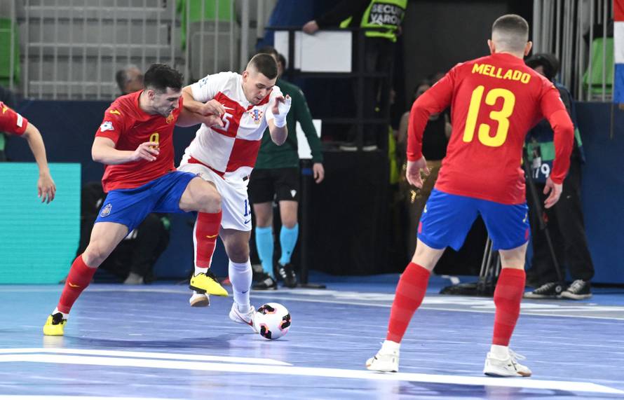 Susret Hrvatske i Španjolske u polufinalu Europskog prvenstva u futsalu