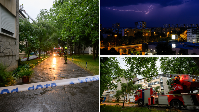 FOTO Pogledajte kako je snažno nevrijeme zahvatilo Zagreb: Na cestama kaos, srušena stabla...