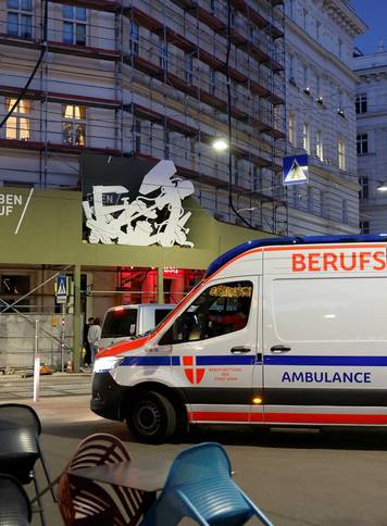 Four people have died after scaffolding collapsed at a construction site in of Vienna