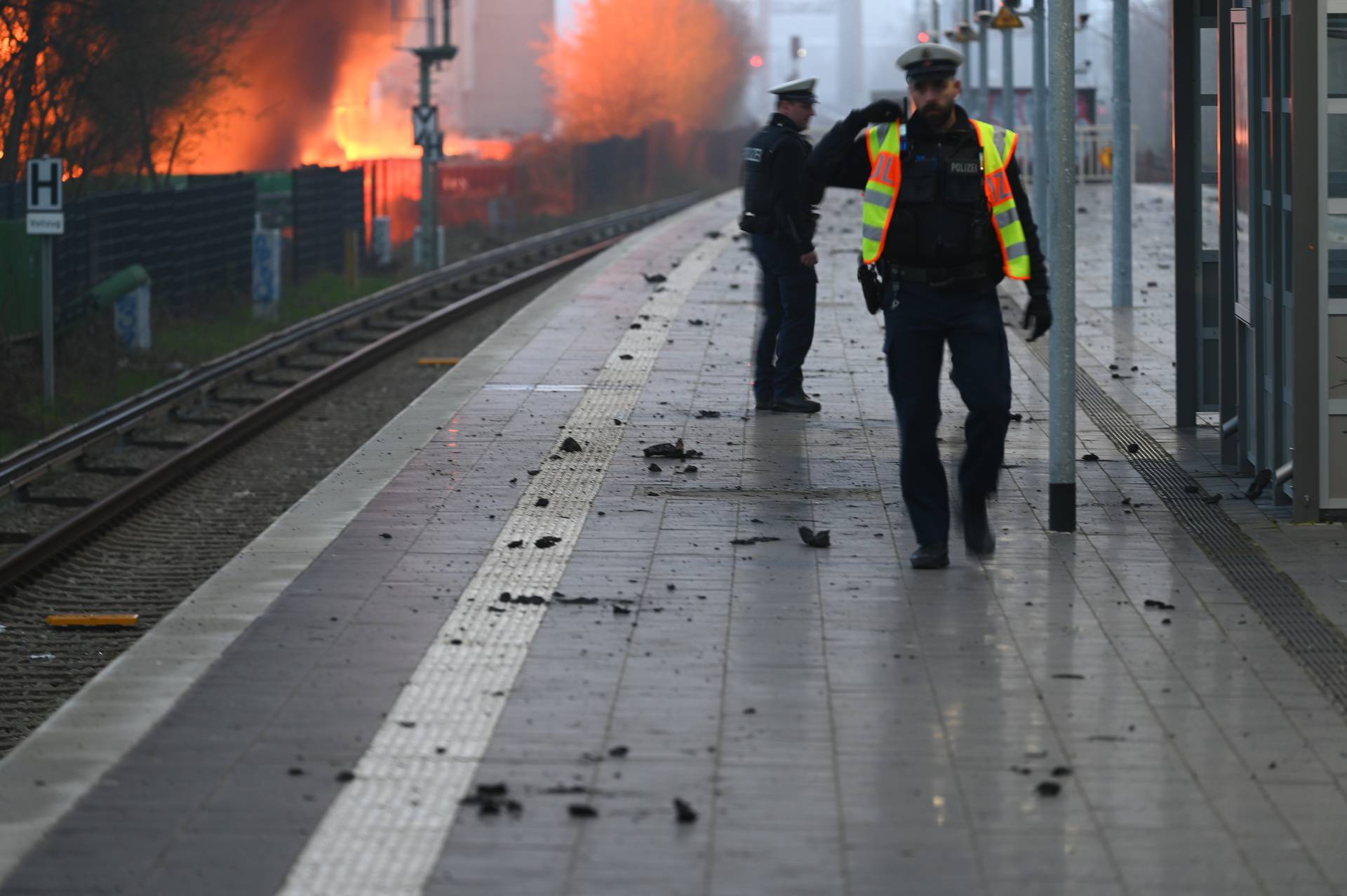 Major fire in Hamburg