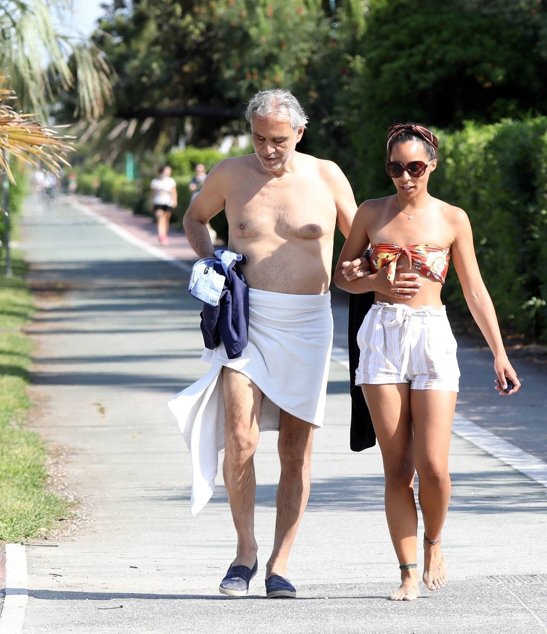*EXCLUSIVE* MUST CALL FOR PRICING BEFORE USAGE  - Italian singer and Opera star Andrea Bocelli looks in good health after revealing recently that he contracted Coronavirus and made a full recovery by the end of March!