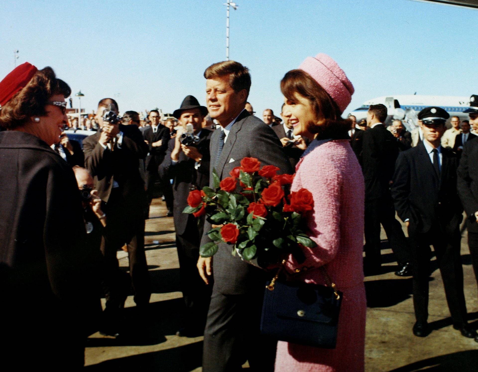 FILE PHOTO: President John F. Kennedy and first lady Jacqueline Bouvier Kennedy arrive at Love Field