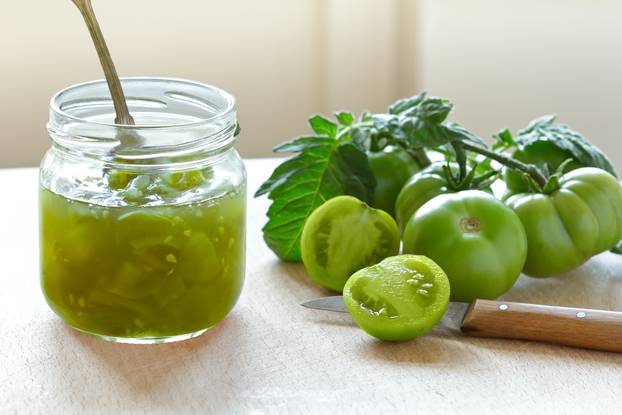 homemade green tomato jam chutney