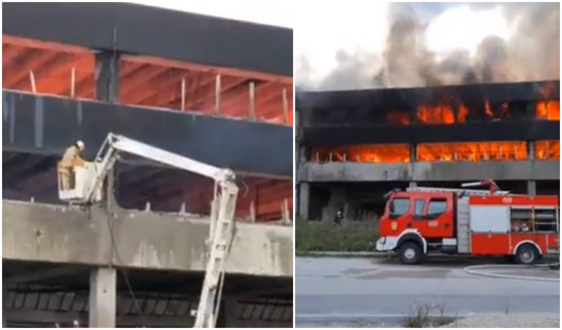 Izbio veliki požar u Bihaću: 'U toj se zgradi okupljaju migranti'
