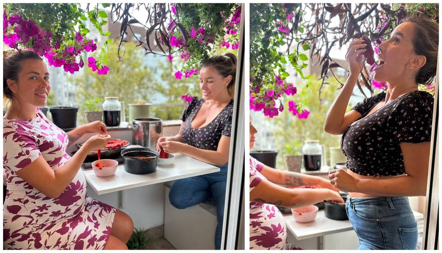 Nives Celzijus sa sestrom radila ajvar: 'Volim ga ljutog,  jedem ga 'na žlicu'. To nam je tradicija'