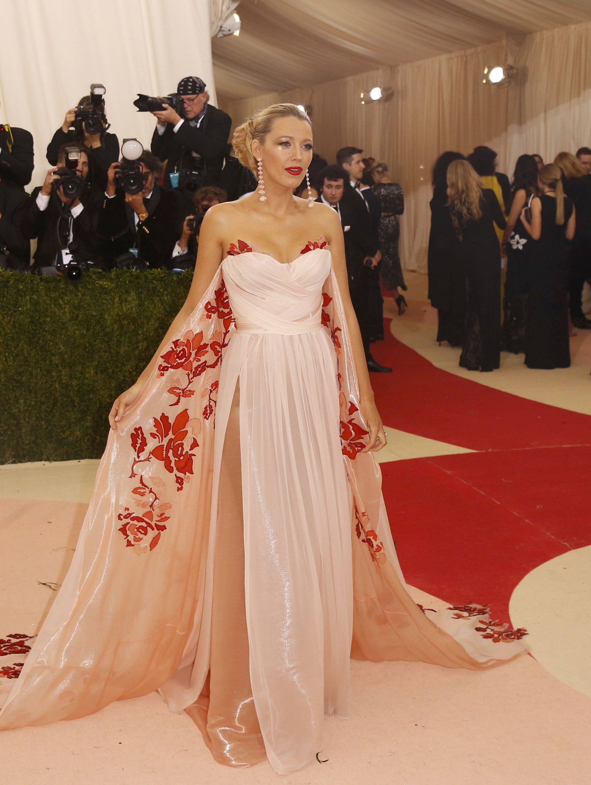 Actress Blake Lively arrives at the Met Gala in New York