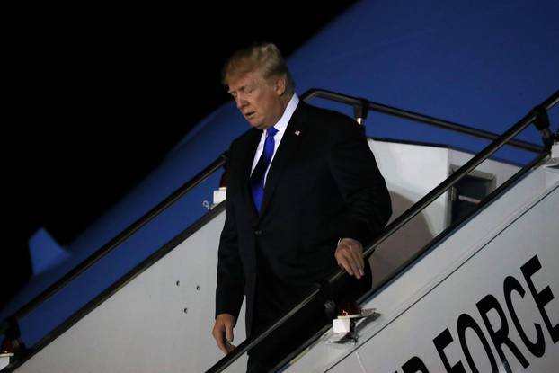 U.S. President Donald Trump arrives in Singapore