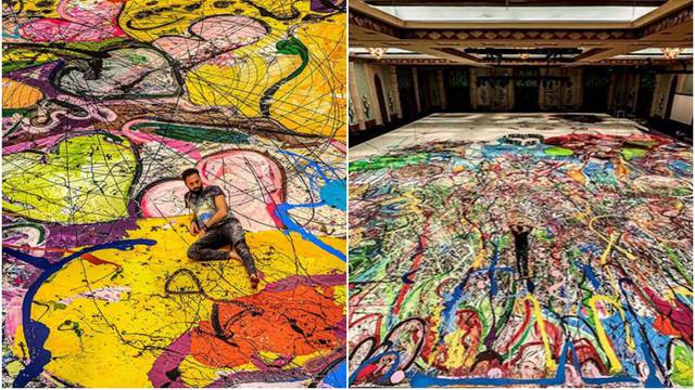 Britanski umjetnik radi najveću sliku na platnu na svijetu kako bi srušio rekord i pomogao djeci